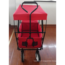 Wagon pliable pour enfants avec auvent